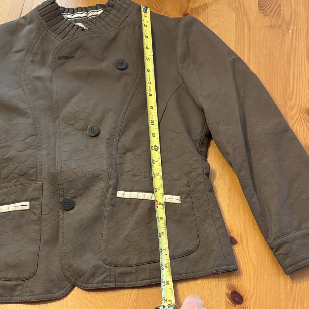 New! Armani Collezioni Textured Button-Up Jacket Size 4 - Picture 11 of 12